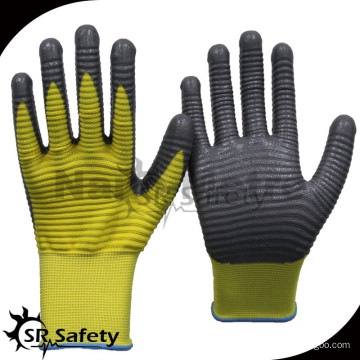 SRSAFETY gant en nitrile mousse gris gants de travail résistant à l&#39;usure gants en mousse nitrile